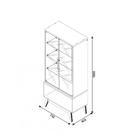 Cristaleira Classic  1G - Imcal - Branco