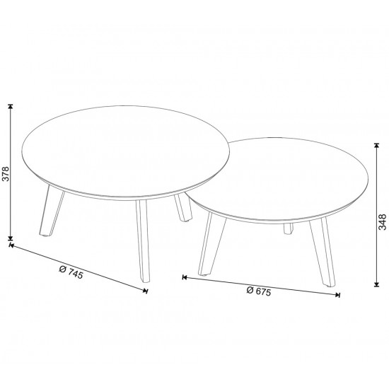 Conjunto Mesa Classic  Centro Redonda- Imcal 