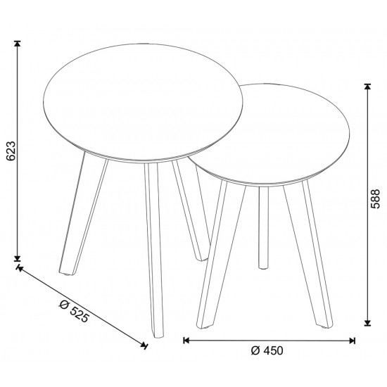 Conjunto Mesa Classic  Lateral Redonda - Imcal 