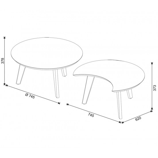 Conjunto Mesa Classic Centro Luna - Imcal 