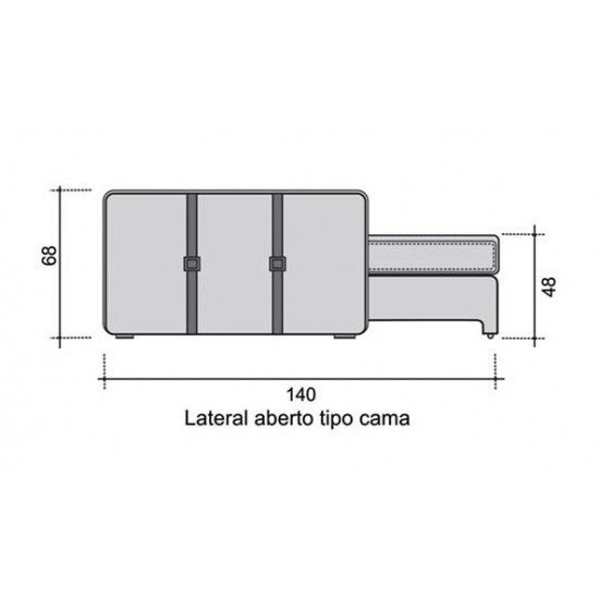 Sofá Modulado Vinci 3 Em 1 - 2,26 Retrátil Reclinável Cama