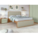 Cama Casal Padrão Loop com Cabeceira Estofada Cama Casal Padrão Loop com Cabeceira Estofada