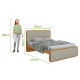 Cama Casal Padrão Loop com Cabeceira Estofada Cama Casal Padrão Loop com Cabeceira Estofada