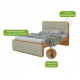 Cama Casal Padrão Loop com Cabeceira Estofada Cama Casal Padrão Loop com Cabeceira Estofada