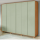 Guarda-roupa Casal Loop 6 Portas 100% MDF Amêndoa Clean/Verde Sálvia Guarda-roupa Casal Loop 6 Portas 100% MDF Amêndoa Clean/Verde Sálvia