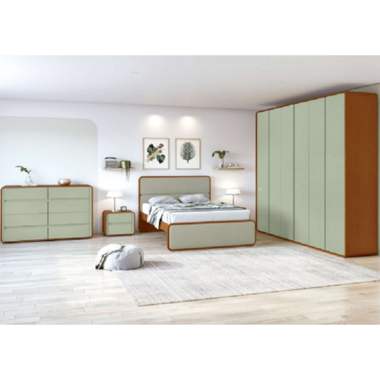 Cômoda Loop 8 Gavetas Amêndoa Clean/Verde Sálvia Cômoda Loop 8 Gavetas Amêndoa Clean/Verde Sálvia