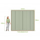 Guarda-roupa Casal Loop 6 Portas 100% MDF Amêndoa Clean/Verde Sálvia Guarda-roupa Casal Loop 6 Portas 100% MDF Amêndoa Clean/Verde Sálvia