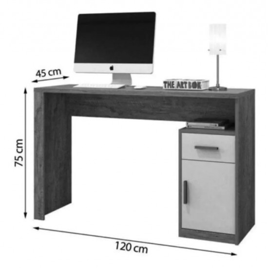 Mesa de Estudos Escrivaninha 01 porta e uma gaveta 1,20 mts 