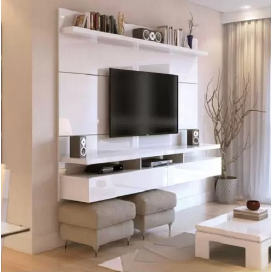 Home Painel City 1,60m para TVs de até 65" - Branco Gloss