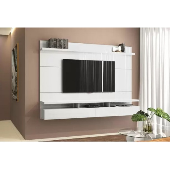 Home Painel City 1,60m para TVs de até 65" - Branco Gloss